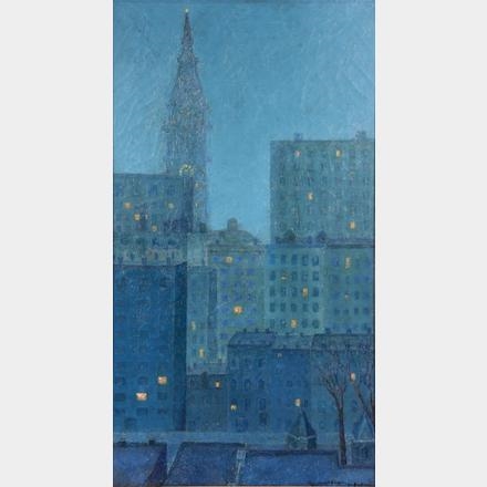 New York Nocturne by Colin Campbell Cooper, 1914