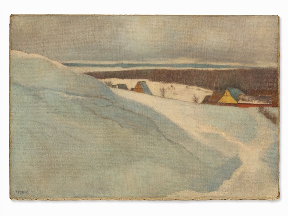 Winter Landscape by Friedrich Pontini, circa 1905