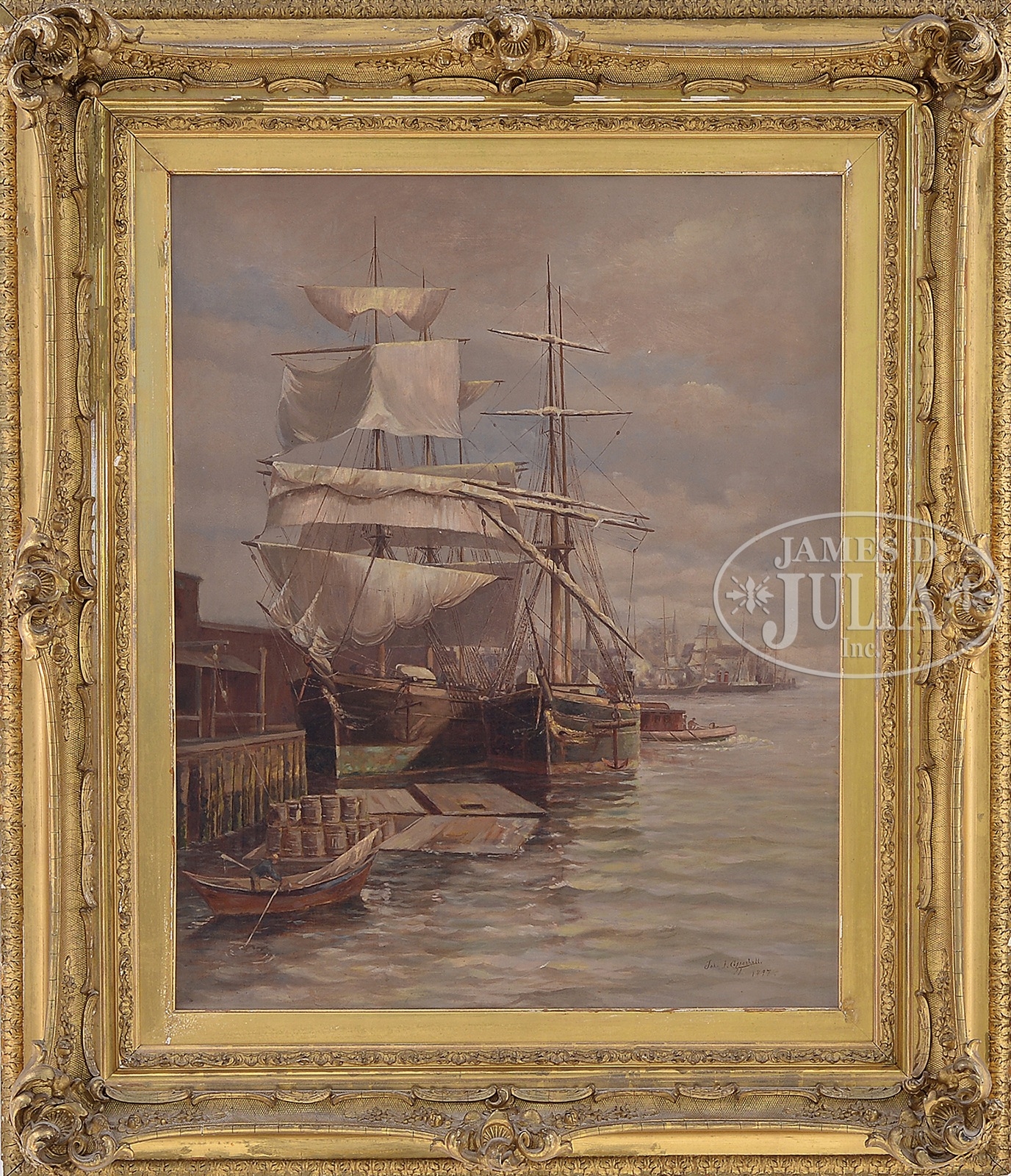 John Ingersoll Coggeshall DRYING SAILS (1897) MutualArt