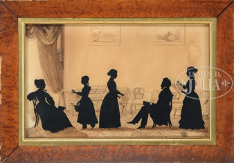 DOCTOR JOHN CLARKE FAMILY SILHOUETTE PORTRAIT - Augustin Amant Constant Fidèle Edouart