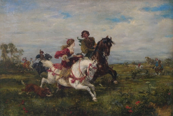 A ride in the country by Gustav Eggena, 1888
