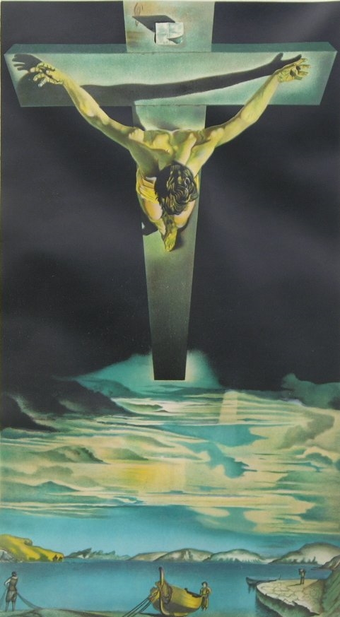 Artwork by Salvador Dalí, Crucifixion, Made of lithograph on parchment paper