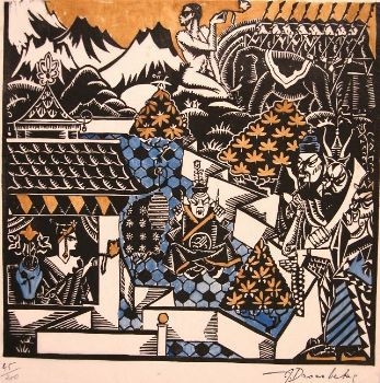 Artwork by A. Droesbeks, Pochoir, Made of Hand colored lithograph, printed on tissue paper