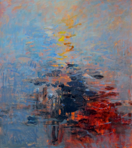 Lily Pond by Lawrence Daws, Circa 1981