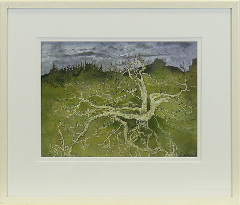 Avril Paton Wood pigeon roost MutualArt