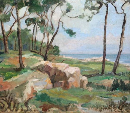 Landscape at Cannes by Josselin Reginald Cortenay Bodley, 1926