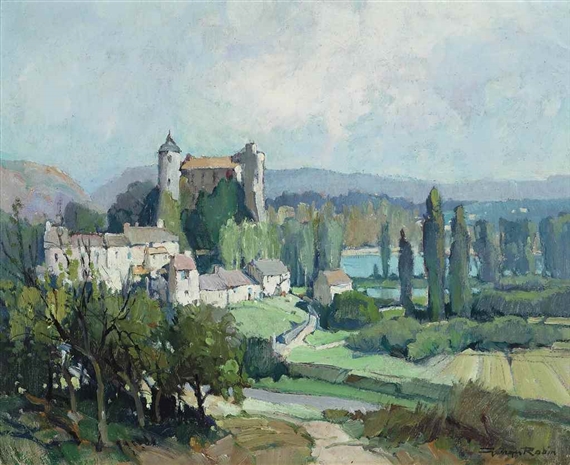 Vallée du Rhone á Chateaubourg by Georges Charles Robin