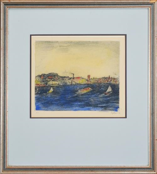 Wind On The Harbour by Lloyd Rees, 1978