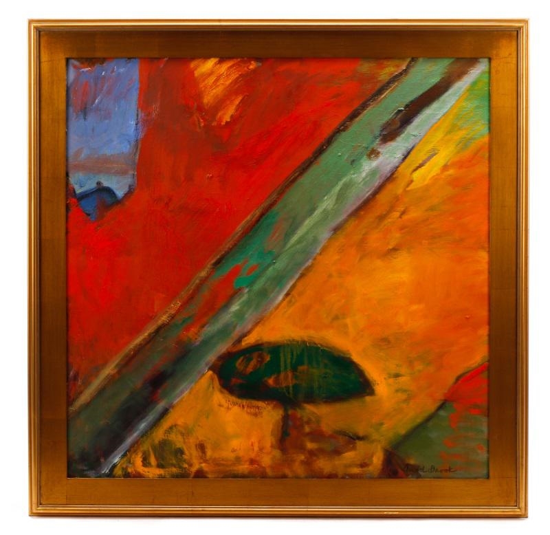 Artwork by David Brook, Untitled (Road in Abstraction), Made of oil on Masonite