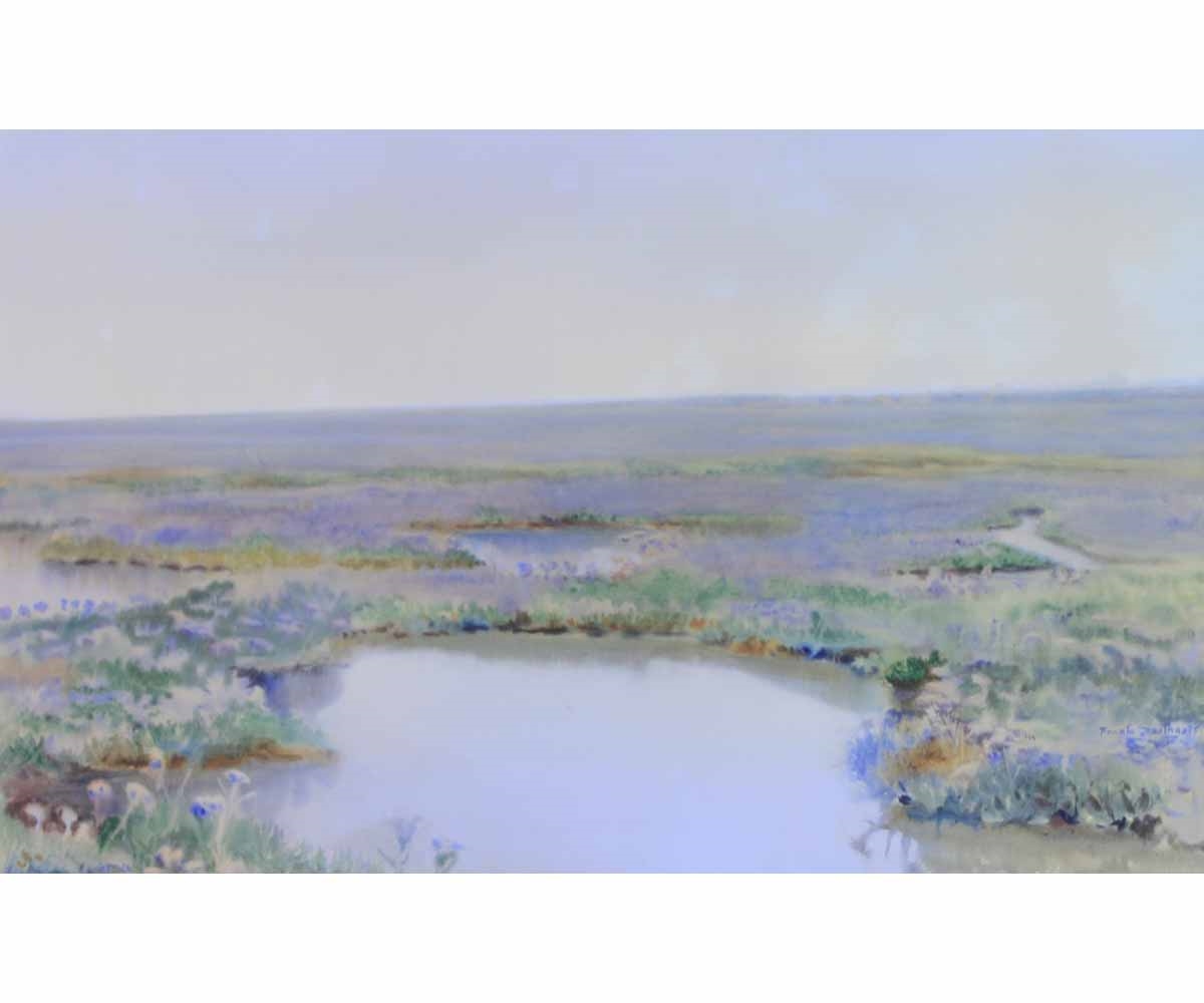 Artwork by Frank Southgate, Brancaster Marshes, Made of watercolour