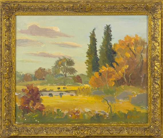 Joseph Rimini | Fall birch landscape | MutualArt