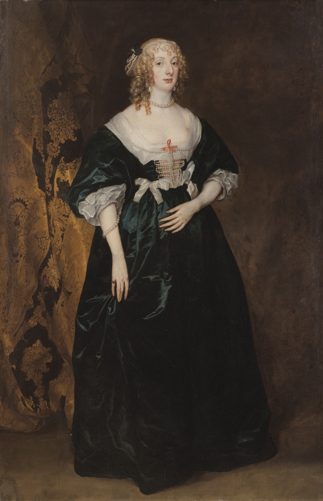 Artwork by Anthony van Dyck, Portrait of Anne Sophia, Countess of Carnarvon, Made of oil on canvas
