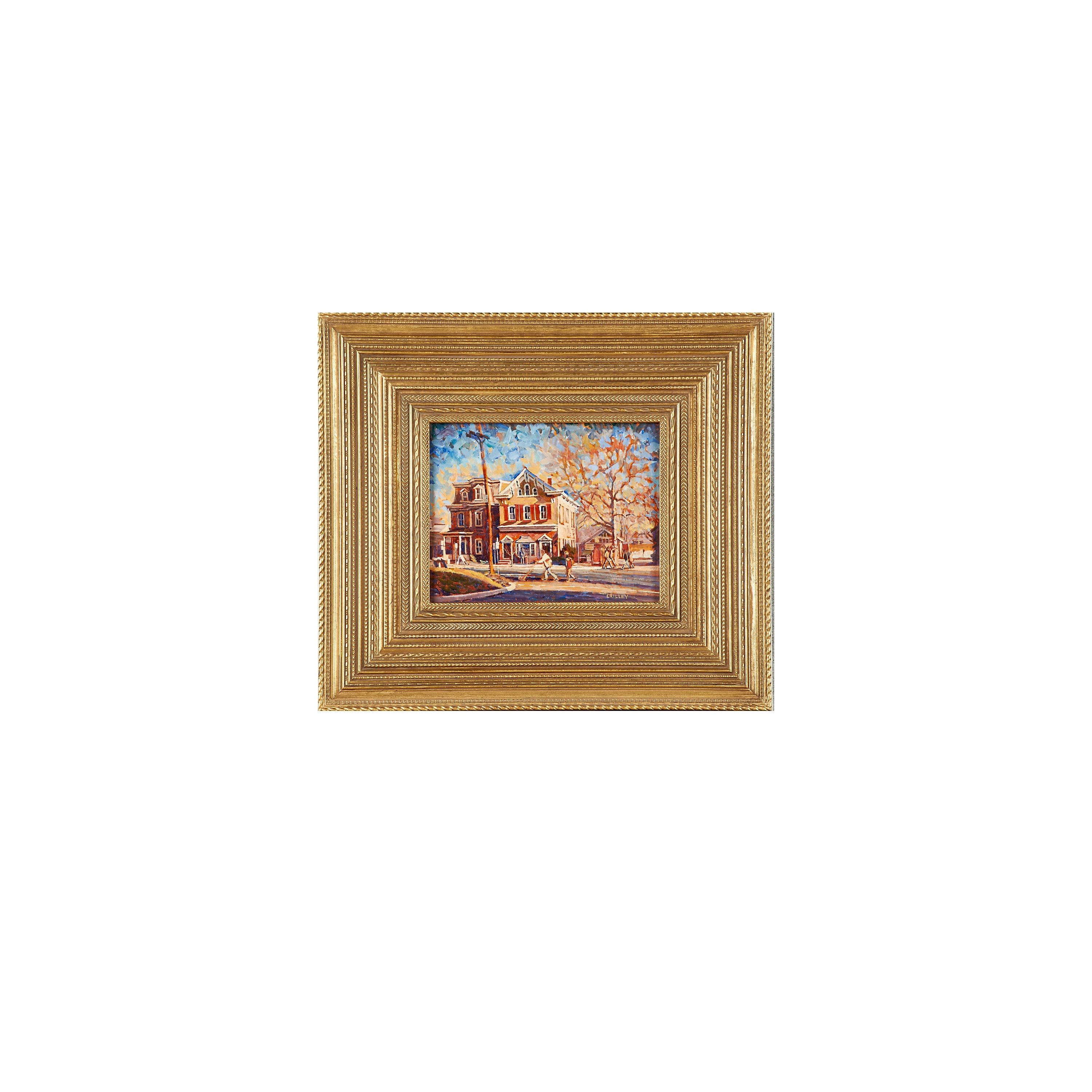 Artwork by Joseph Crilley, Cannon Square, New Hope, Made of Oil on board