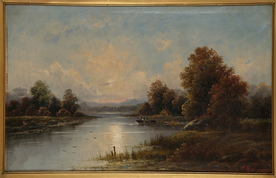 An Evening on the Salza, Austria by F. Bauman