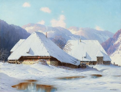 Winter in the Black Forest by Karl Hauptmann