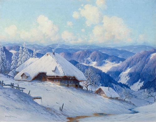 Sunny winter's day in the Black Forest by Karl Hauptmann