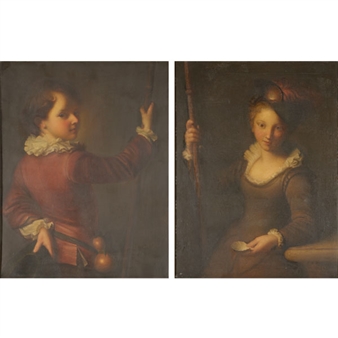 2 Works: Pilgrim Boy and Girl - Alexis Grimov