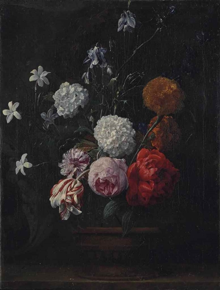 Bouquet de fleurs by Nicolaes van Veerendael