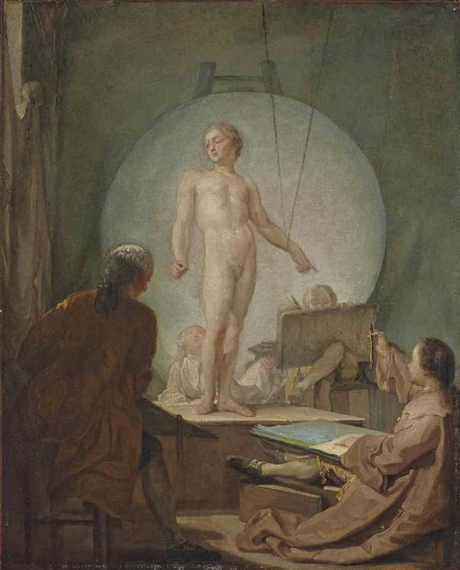 L'Académie de dessin by Gabriel Jacques de Saint-Aubin