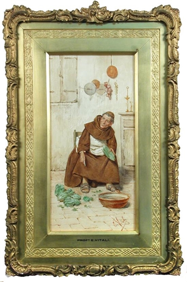 2 Works, Preparing the Dinner, Decanting the Wine by Edouardo Vitali