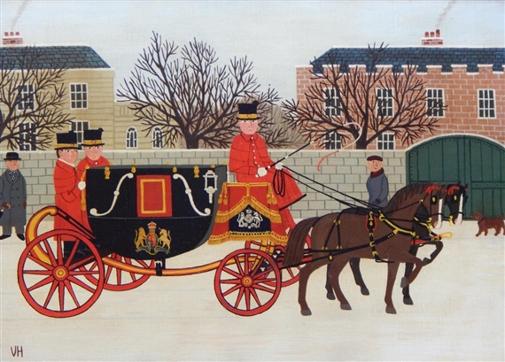 State Landau taking Ambassador to present his credentials at the pal by Vincent Haddelsey, 1967