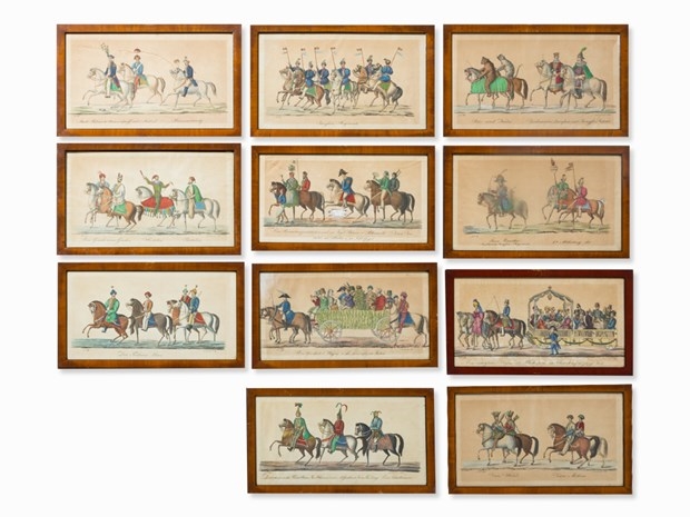 Artwork by Johann Baptist Lachmüller, Die Große Maskerade, Made of lithographs, colored