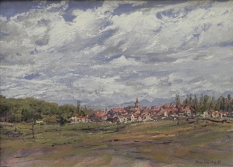 Paire d'huiles représentant des paysages champêtres - Jaime Villanueva Malaret