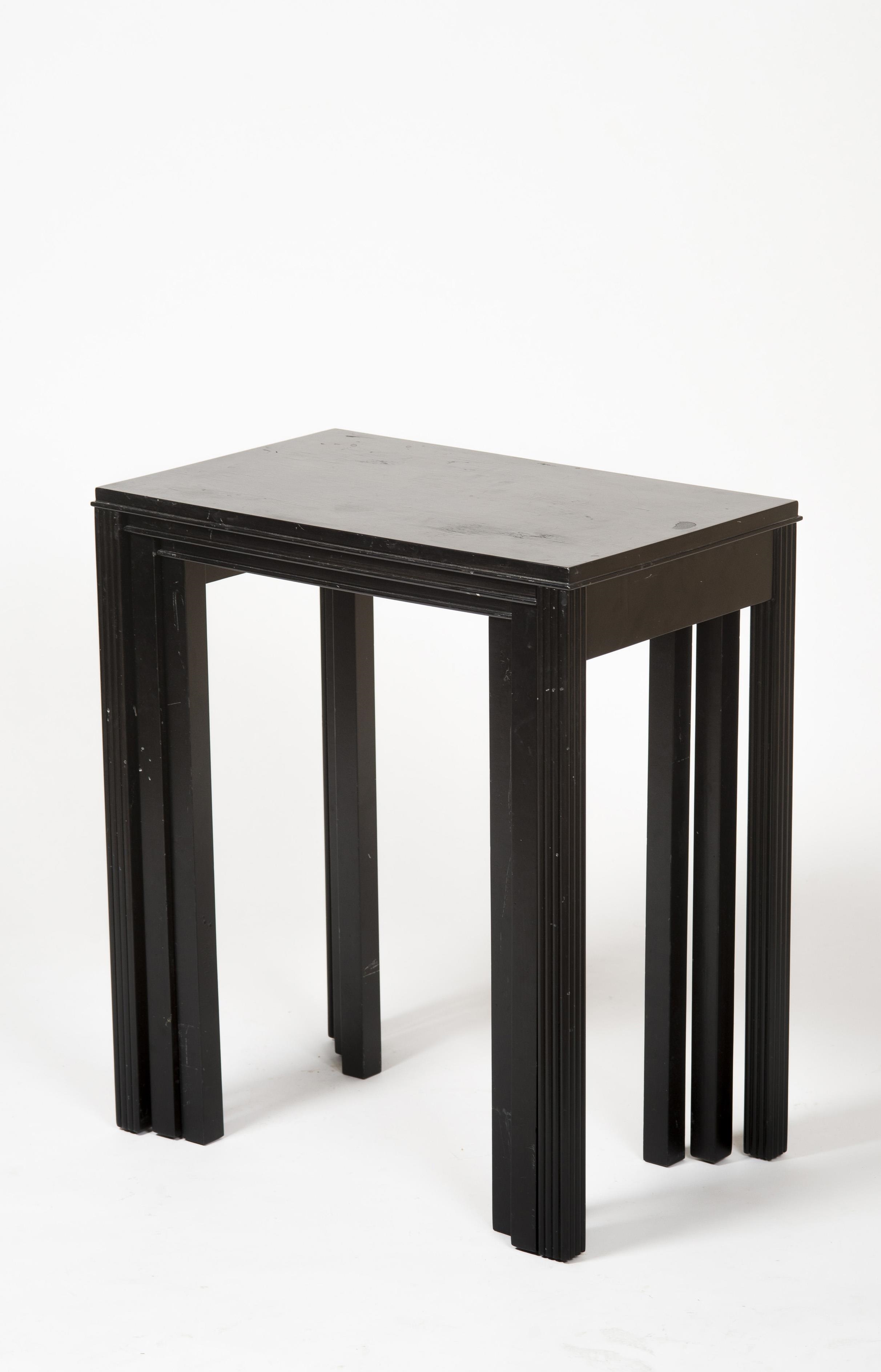 Eastern European School, 20th Century | Set of three nesting tables ...