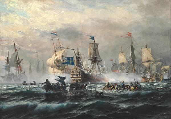 Christian Mølsted | The battle of Køge Bay 1 July 1677 (1882) | MutualArt