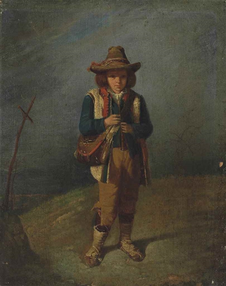 Italian School, 19th Century | A Roman peasant boy | MutualArt