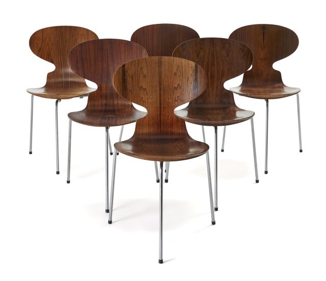 Arne Jacobsen | Suite de six chaises mod. 3100 dites « Fourmi » (1951 ...