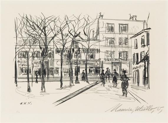 La Place du Tertre, Montmarte by Maurice Utrillo, 1919