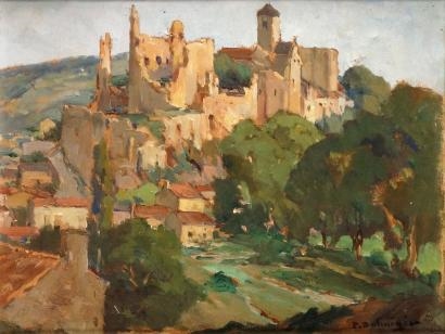 VUE DE CHAUVIGNY LES DEUX CHÂTEAUX (Département de la Vienne) by Paul Justin Marcel Balmigère