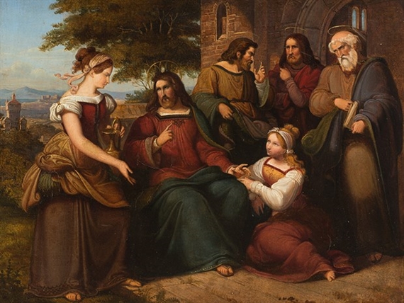 Christ with Apostles by Nazarene School, 19th Century, 19th century