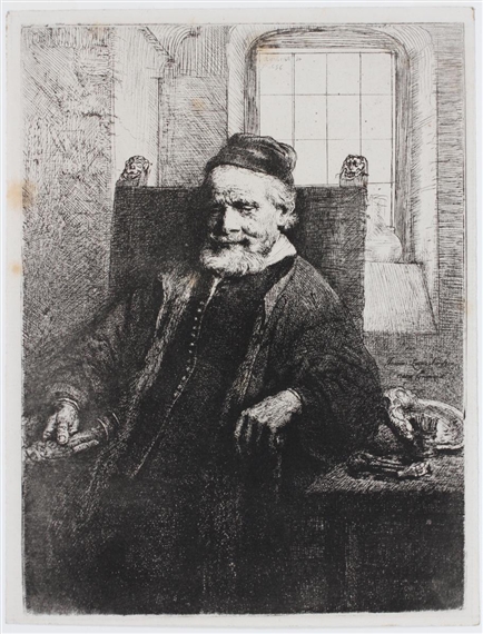 Jn Lutma, Goldsmith Painting by Rembrandt Reproduction 