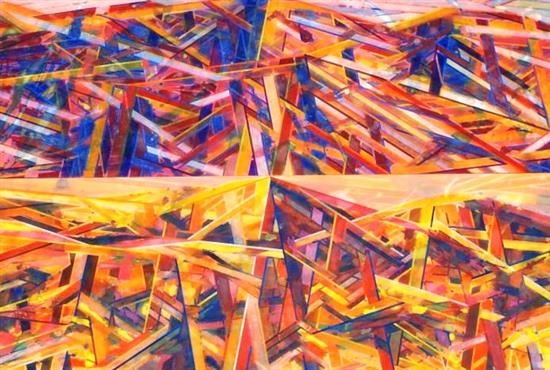 Artwork by Barrie Goddard, Diptych: Falkland Ridge Morning Light, Made of diptych