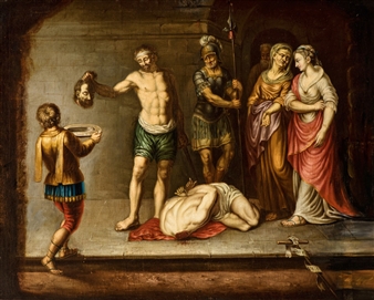 The Decapitation of Saint John the Baptist - Dutch School, 19th Century