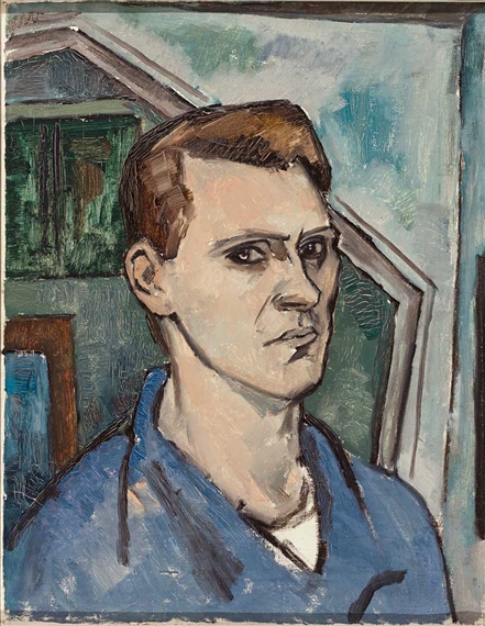 Portrait eines Mannes als Schulterstück by Heinrich Wildemann