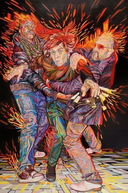 Artwork by Shaka, DÉTERMINÉ, Made of Oil and bas-relief on plywood frame