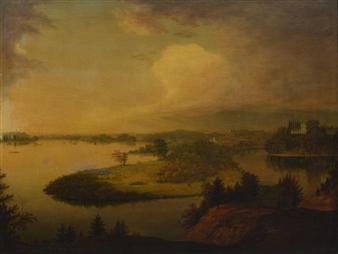 View of Point Breeze, NJ, at Bordentown, NJ, the Country Estate of Joseph Napoleon Bonaparte, eldest brother of Napoleon I - Charles Lawrence