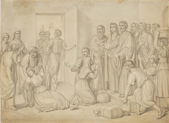 Biblische Szene - Joseph Anton Rhumberg