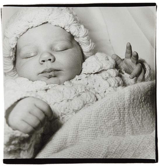 Arbus Diane | A sleeping baby, N.J (1968) | MutualArt