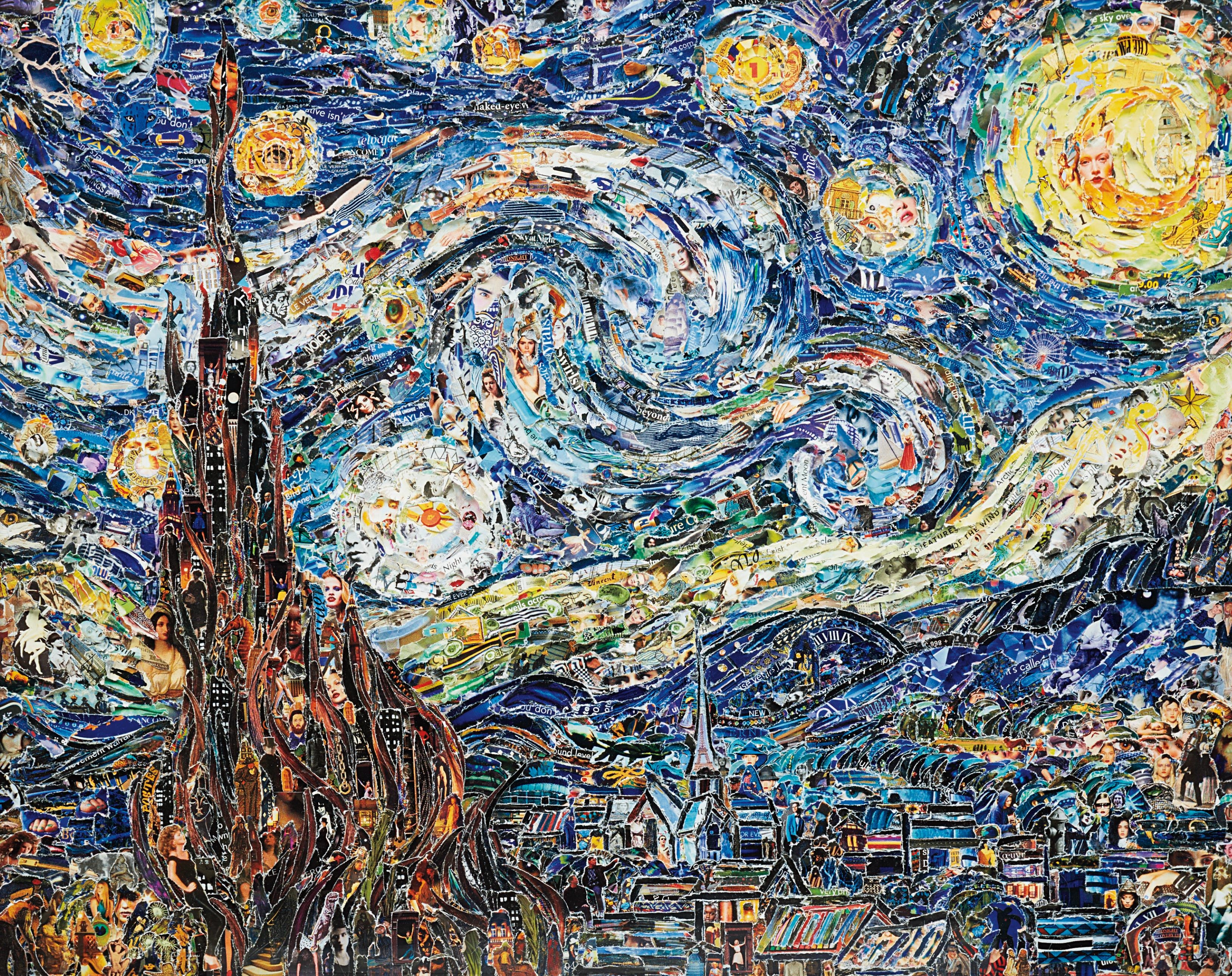 Гениальные в искусстве. Экспрессионизм Ван Гог. Вика Мунис картины Ван Гога. Модернизм Ван Гог. «Звёздная ночь» Ван Гог.