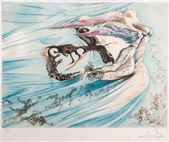 Salvador Dalí | Salvador Dali ANGEL / LINCOLN Lithograph (1974