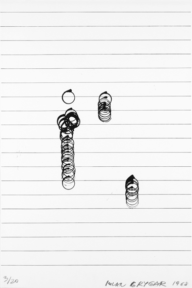 Akustic drawing by Milan Grygar, 1968