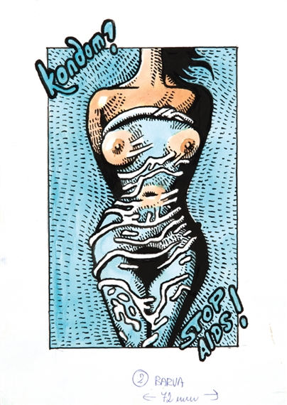 Stop AIDS! III by Kaja Saudek, 1995