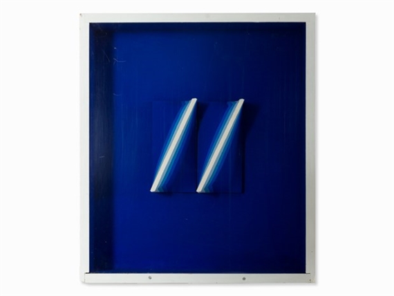 2 Lichtstreifen im Raum by Axel Dick, 1968