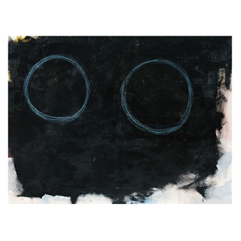 Selfie de dos personas blancas o negras, de la serie Ciclorama - Pablo Cendejas