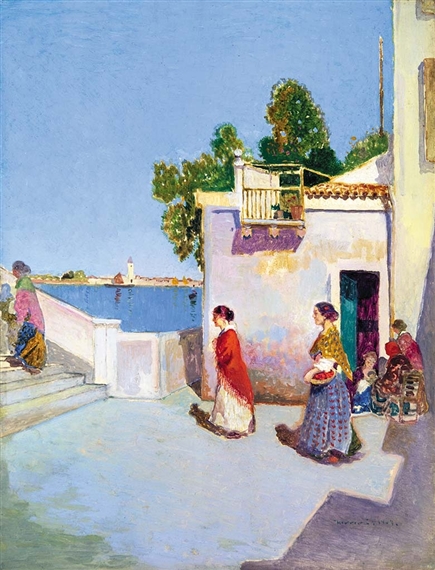Women in Venice by Cézár Herrer, Circa 1907