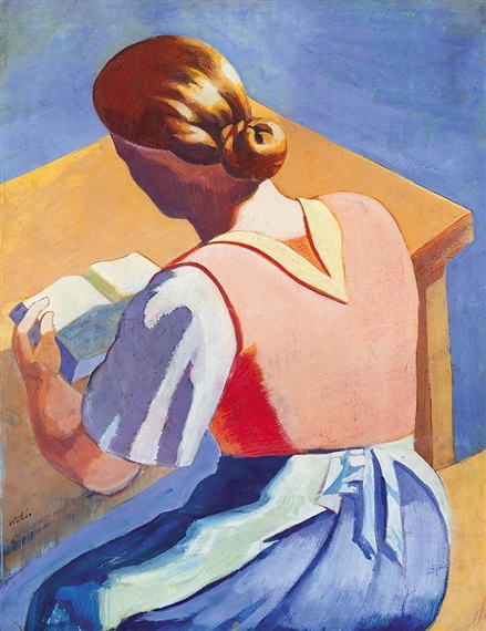 Reading Woman by György Kohán